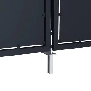 Berkfield Garden Gate Steel 350x175 cm Anthracite