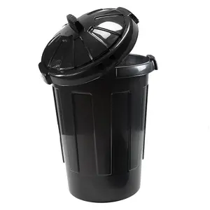 2 x 80L Extra Large Plastic Dustbin Kitchen House Garden Storage Unit Bin With Lid