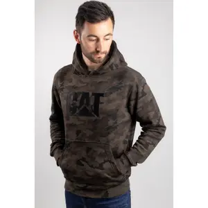 Caterpillar Trademark Hooded Pullover Work Jumper Night Camouflage - M