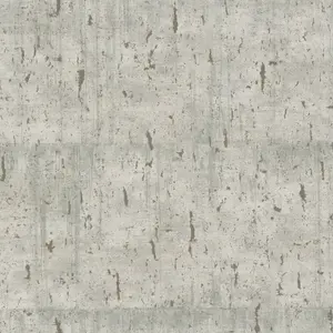 Galerie Earth Collection Grey Aged Concrete Metallic Texture Wallpaper Roll