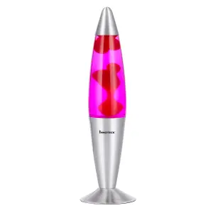 Innoteck 16" Soothing Motion Lava Lamp - Pink Lava, Pink Liquid.