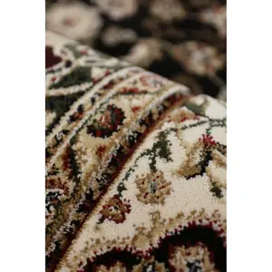 Melrose Classic Traditional Black Vintage Area Rug 160/230cm