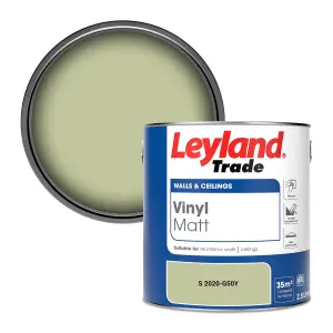 Leyland Trade Vinyl Matt Walls & Ceilings Emulsion Paint (S 2020-G50Y) 2.5L