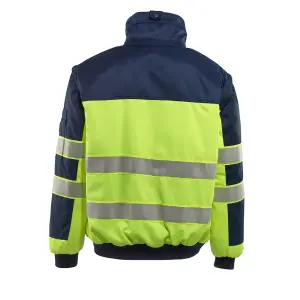 Mascot Safe Image Livigno Pilot Jacket (Hi-Vis Yellow/Navy Blue)  (Medium)