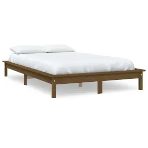 Berkfield Bed Frame Honey Brown 180x200 cm Super King Size Solid Wood Pine