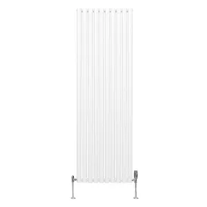 Oval Column Radiator & Valves - 1800mm x 600mm - White