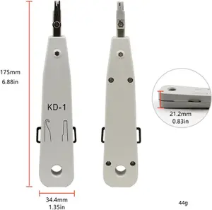 Professional Ethernet IDC Punchdown Tool and Stripper for Keystone Jack with Wire Stripper Combo for RJ45 Cat5 Cat6 Cat7 and Telep