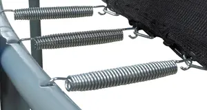 22.9cm / 9 Inch Trampoline Springs (Hook to Hook) - Heavy-Duty Galvanised Replacement Springs - Set of 15