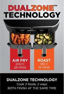 Ninja Foodi Dual Zone 7.6L Air Fryer Af300uk