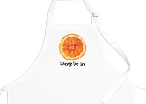 Purely Home Food Pun Novelty Kitchen Apron - Cooking & Baking Gift - Squeeze the Day