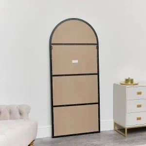 Melody Maison Large Black Arched Mirror 183cm x 80cm