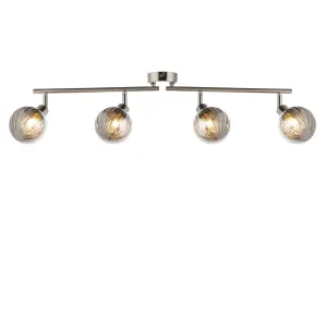 Jola Silver Nickel effect 4 Light Spotlight bar