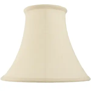 14" Round Bell Handmade Lamp Shade Cream Fabric Classic Table Light Bulb Cover