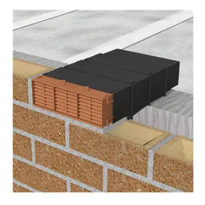 Home.smart 9" x 3" Extendable Combination Cavity Wall Sleeve Vent with Brown Air Brick