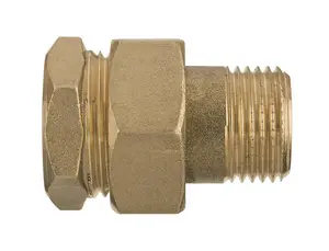 Invena 1 Inch Pipe Coupler Fittings Female x Male Brass Joint Union