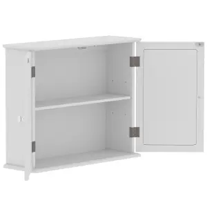 Lassic Hayle Matt White Double Bathroom Wall cabinet Mirrored (H)47cm (W)57cm