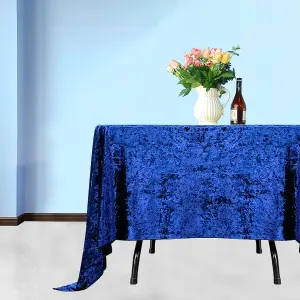 Diamond Velvet Square Tablecloth, Navy Blue , 54 Inch x 54 Inch