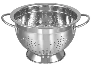 Buckingham Deep Colander Stainless Steel Strainer with Strong Round Handle 21.5  cm