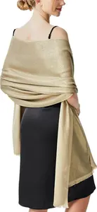 Vimate Sparkling Metallic Pashmina Shawl Wraps Scarf For Bridal Wedding Evening Party Formal Dresses