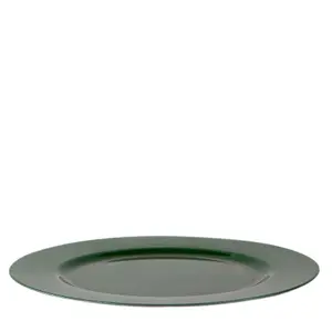 Metallic Charger Plates Set - Green - 12pc - Decorative Dinner Set by Harbour Housewares