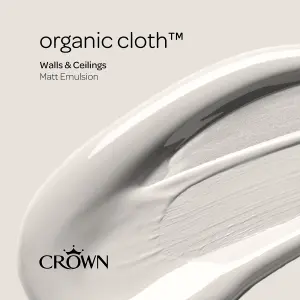 Crown Walls & Ceilings Matt Emulsion Paint Organic Cloth - 2.5L