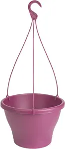 Elho Corsica Hanging Basket 30 - Flower Pot for Balcony & Outdoor - 30 x H 19.5 cm - Purple/Vivid Violet