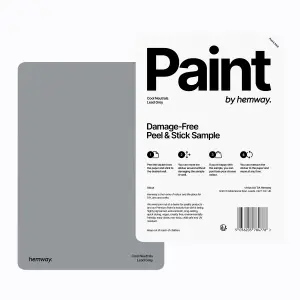 Hemway Chalk Based Furniture Paint Matt A5 Sample, Lead Grey, Peel & Stick Swatch For Interior Walls Wood