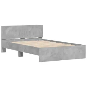 Berkfield Bed Frame without Mattress Concrete Grey 120x200 cm