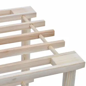 Berkfield 4-Tier Shoe Racks 2 pcs Solid Fir Wood