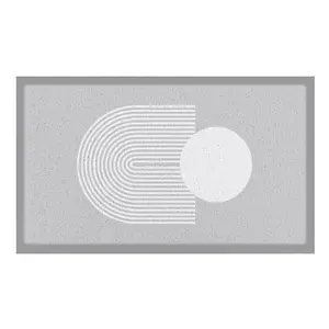 Grey Abstract Sphere Indoor & Outdoor Doormat - 70x40cm