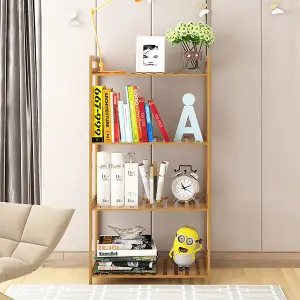 4 Tier Bookshelves Home Office Bookcase Shelf Storage Organizer for Bedroom Living Room Home Office 500mm(W)