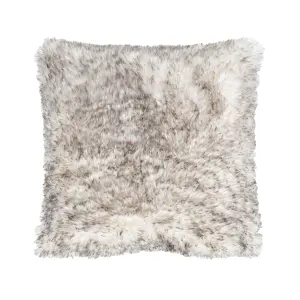 Catherine Lansfield Arctic Fox Cosy Faux Fur 45x45 cm Cushion Grey