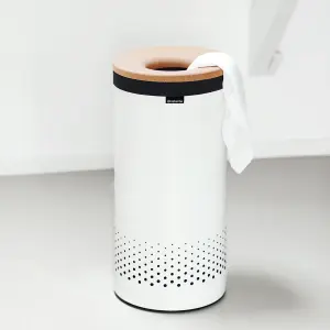 Brabantia White Laundry bin, 35L