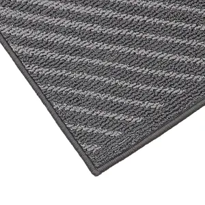 JVL Stellar Machine Washable Latex Backed Runner Doormat, 57x150cm, Grey