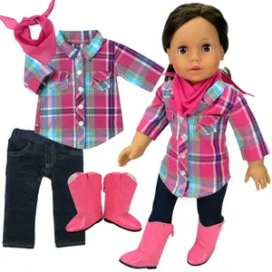 Sophia's by Teamson Kids Doll Blouse, Jeggings, Bandana, and Boots for 18" Dolls