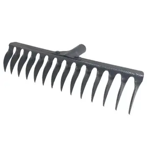 14 Tooth Teeth Replacement Rake Head Garden Lawn Leaf Leaves Metal Carbon Steel