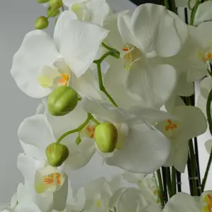 Giant White Orchid Plant Artificial 189 flowers REAL TOUCH Botanik