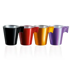 URBNLIVING 7cm Height 80ml Multicolored Espresso Mug Set of 4 Pcs