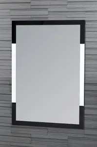 Showerdrape Hampstead Rectangular Wall Mounted Black Framed Bathroom Mirror 70 x 50cm