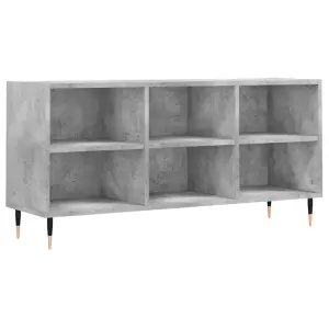 Berkfield TV Cabinet Concrete Grey 103.5x30x50 cm Engineered Wood