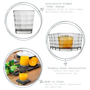 Bormioli Rocco - Cube Whisky Glasses - 240ml - Pack of 6