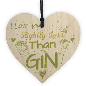 Red Ocean Novelty GIN Friendship Sign Handmade Wooden Hanging Heart Plaque Gin  Tonic Funny Gift For Friend