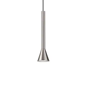 Luminosa Diesis Led Slim Dome Pendant Ceiling Light Nickel 3000K