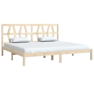 Berkfield Bed Frame Solid Wood Pine 200x200 cm