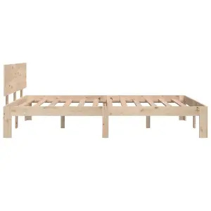 Berkfield Bed Frame Solid Wood 120x190 cm Small Double