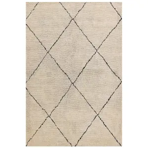 Area Rug 200 x 300 cm Beige and Black MUTKI