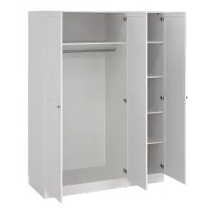 Brande Wardrobe with 3 Frame Doors in White