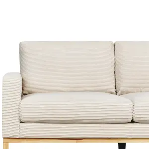 2 Seater Jumbo Cord Sofa Light Beige SIGGARD