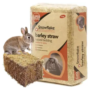 3kg (1 Bag) Soft Flake Barley Straw Medium Animal Bedding For Rabbit & Tortoise