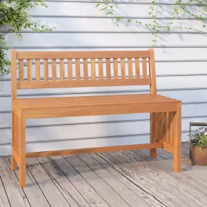 Berkfield Garden Bench 110 cm Solid Wood Eucalyptus